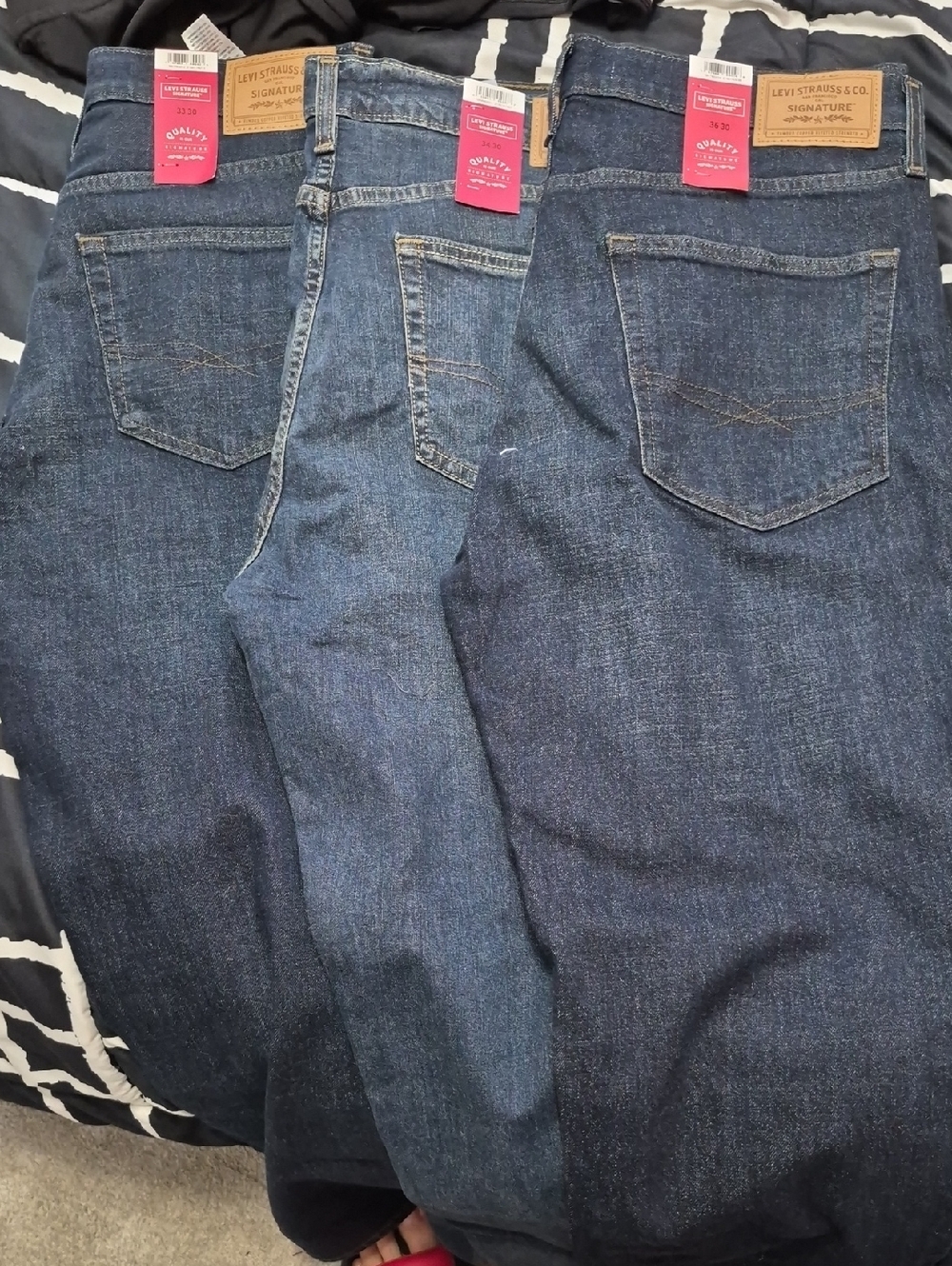 Levi's Signature Dark Indigo Jeans with Red Tag